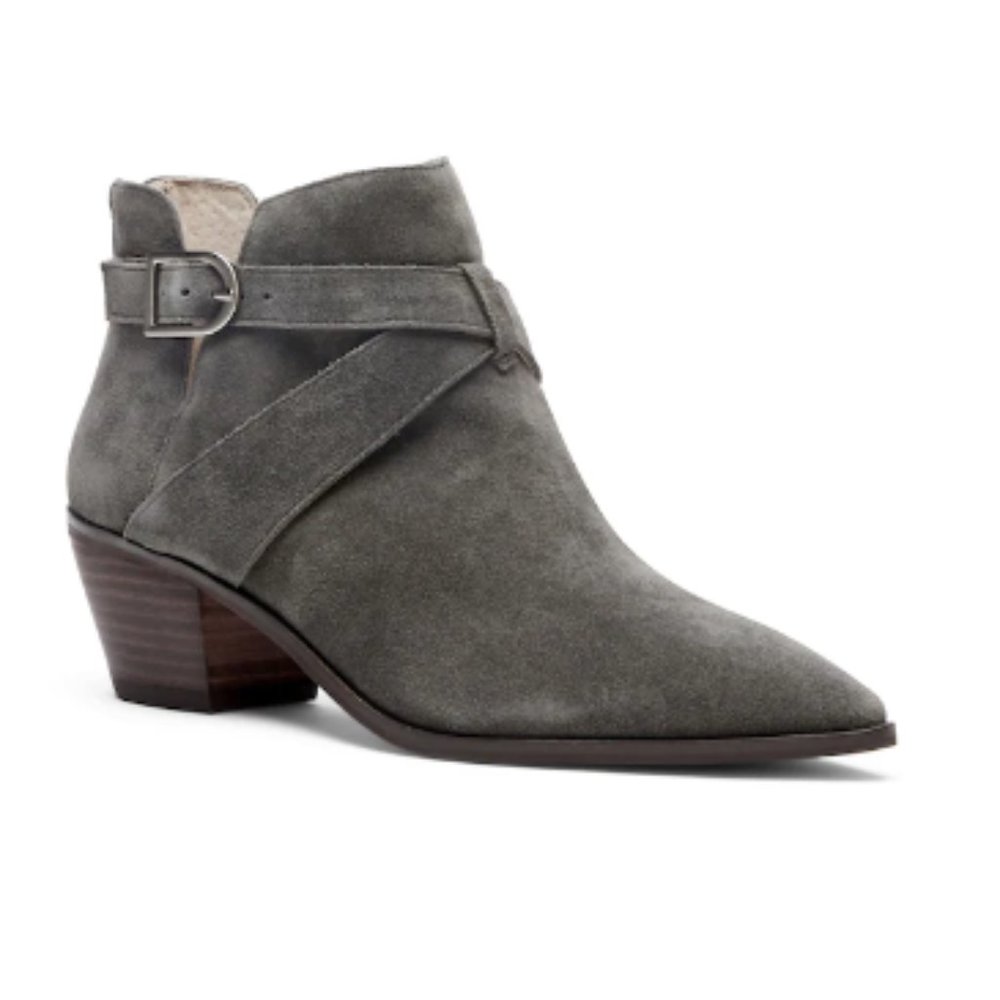 New Sole Society Buckle Suede Booties